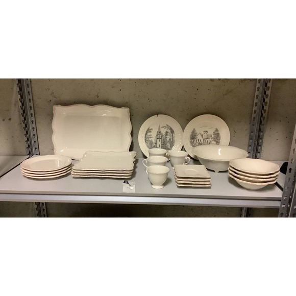 Four Place Settings of Pierre Deux Dinnerware Handcrafted Earthenware 22 Pieces - Picture 1 of 6